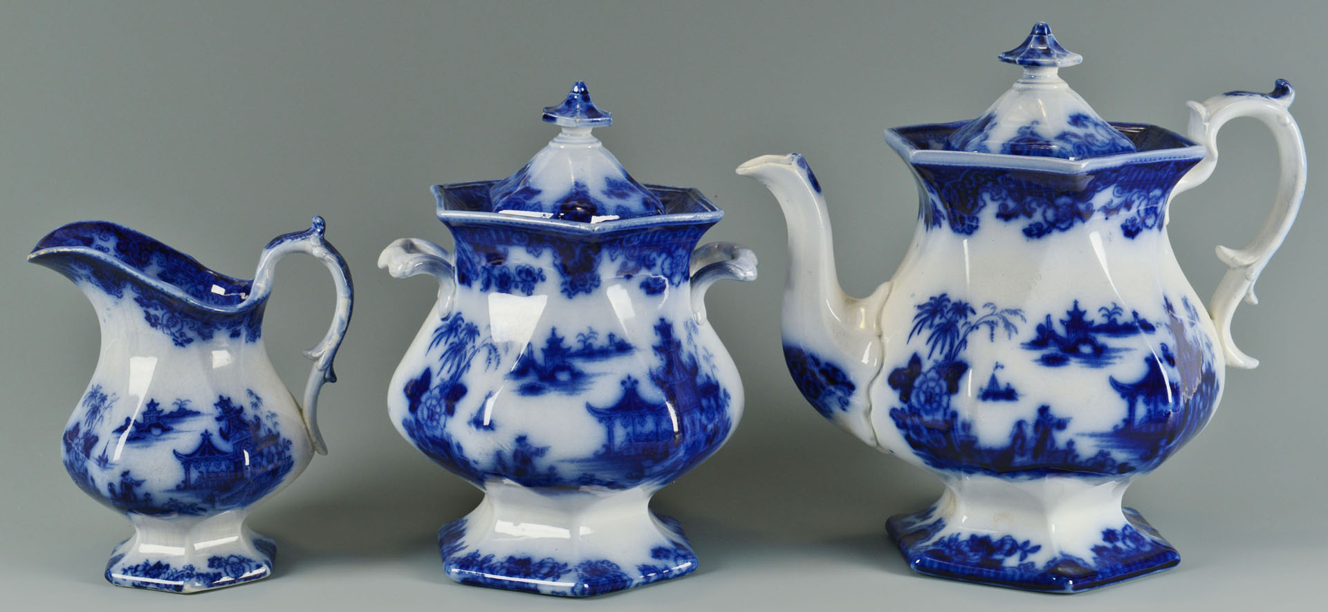 Lot 637: Group of Flow Blue, Lahore and Oriental