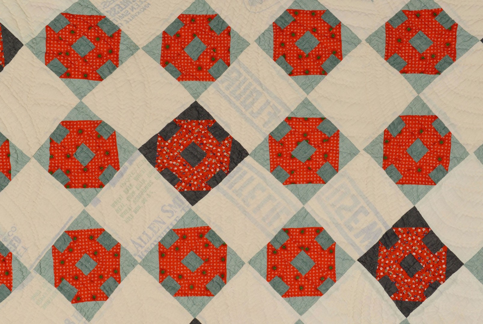 Lot 649: TN quilt w/ Knoxville feed sack ground