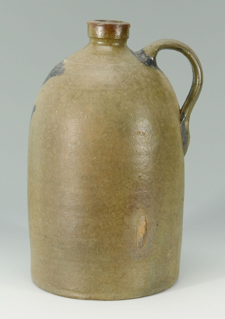 Lot 64: East TN Stoneware jug, attr. to Charles Decker
