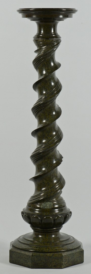 Lot 682: Green Marble Display Pedestal