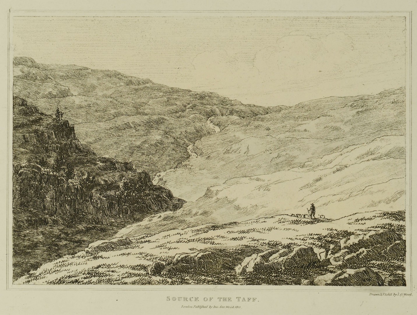 Lot 706: 12 etchings of Wales by John George Wood