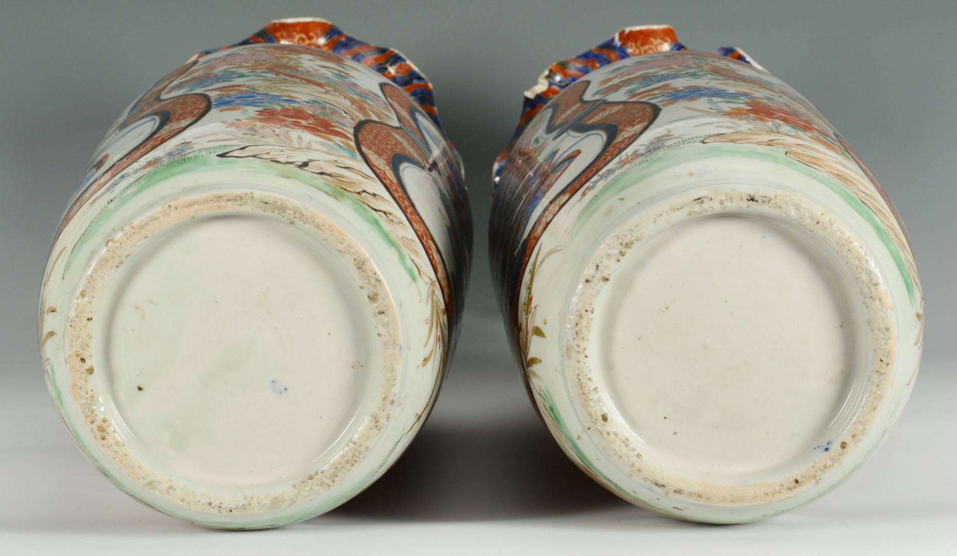 Lot 710: Pair Japanese Imari Porcelain Floor Vases