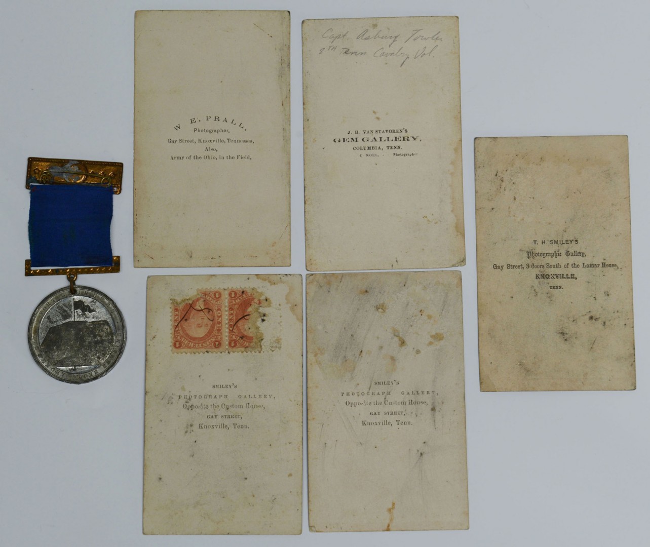 Lot 72: 5 TN Civil War Era CDV's and Fort Sanders Medal