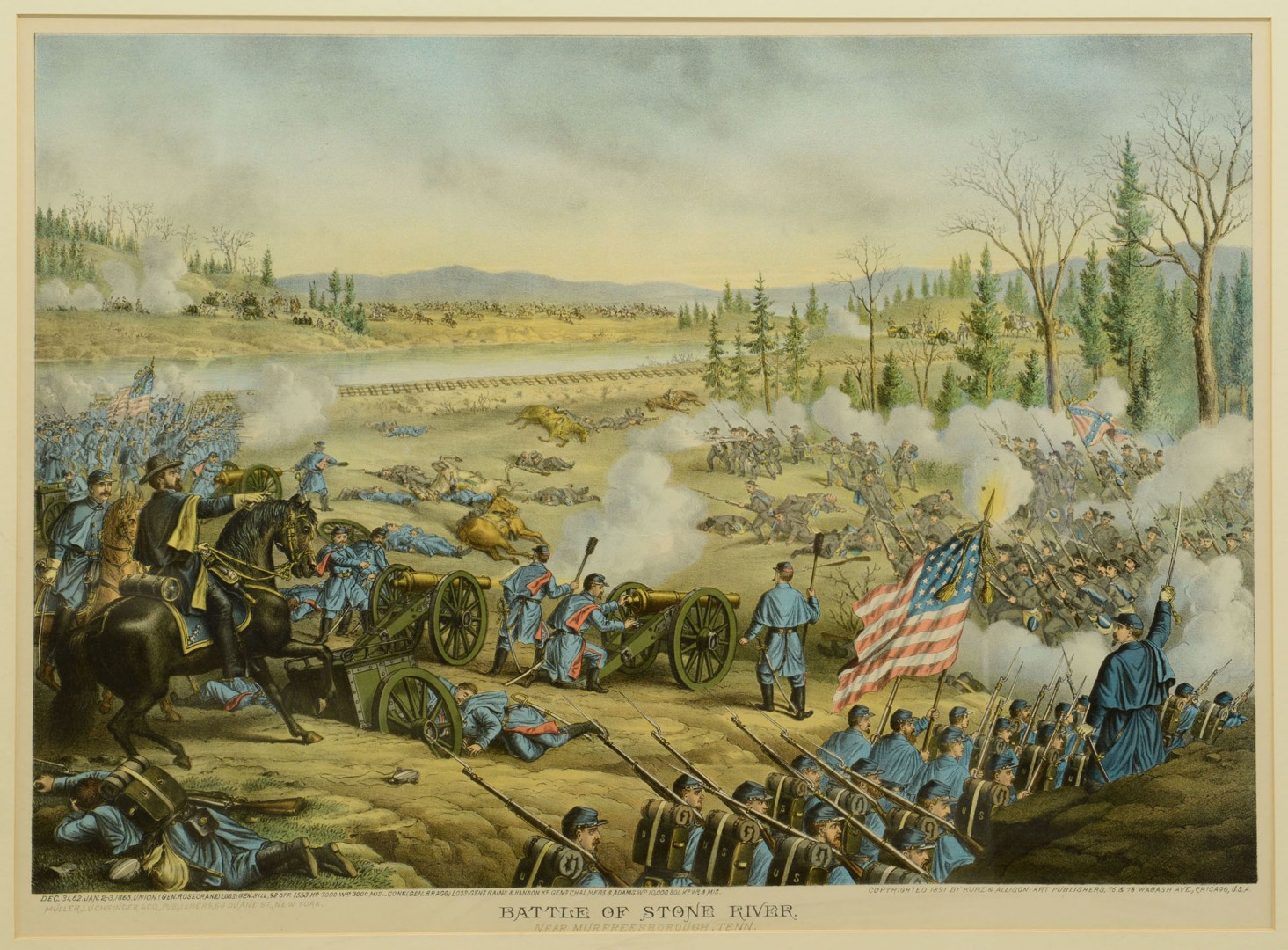 Lot 78: 5 Kurz & Allison Civil War Battle Prints