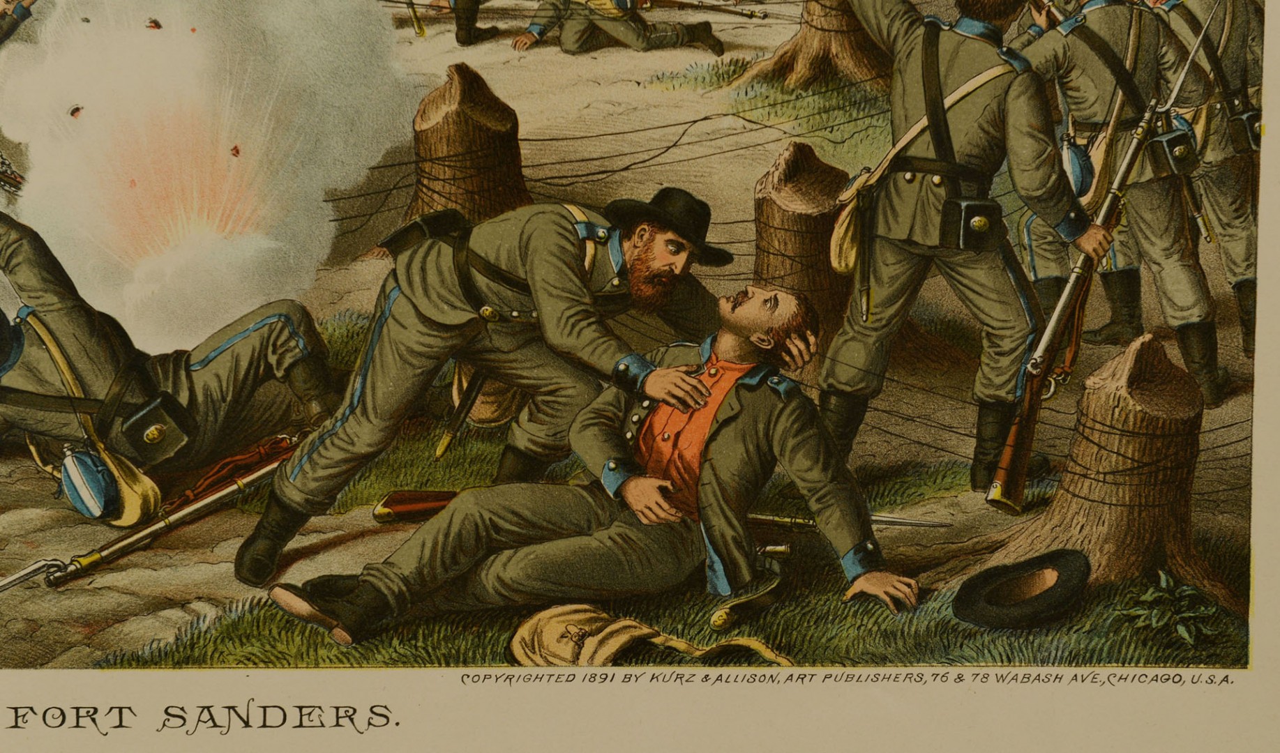 Lot 78: 5 Kurz & Allison Civil War Battle Prints