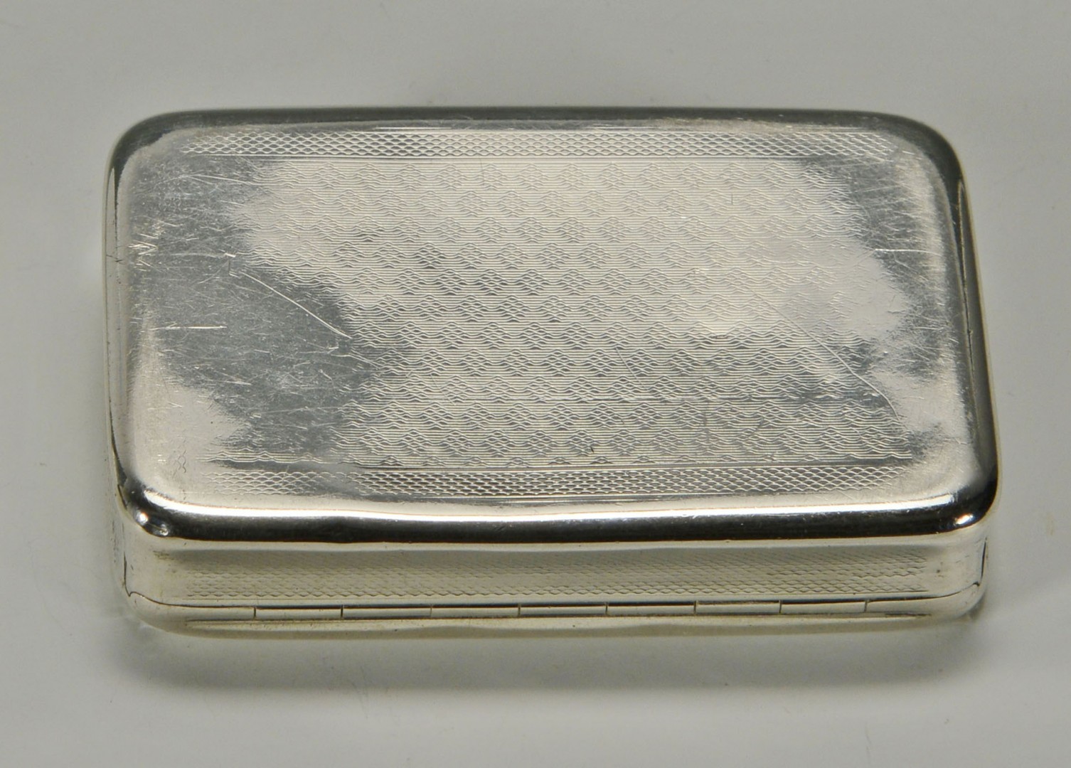 Lot 88: Coin silver snuff box, dated 1864
