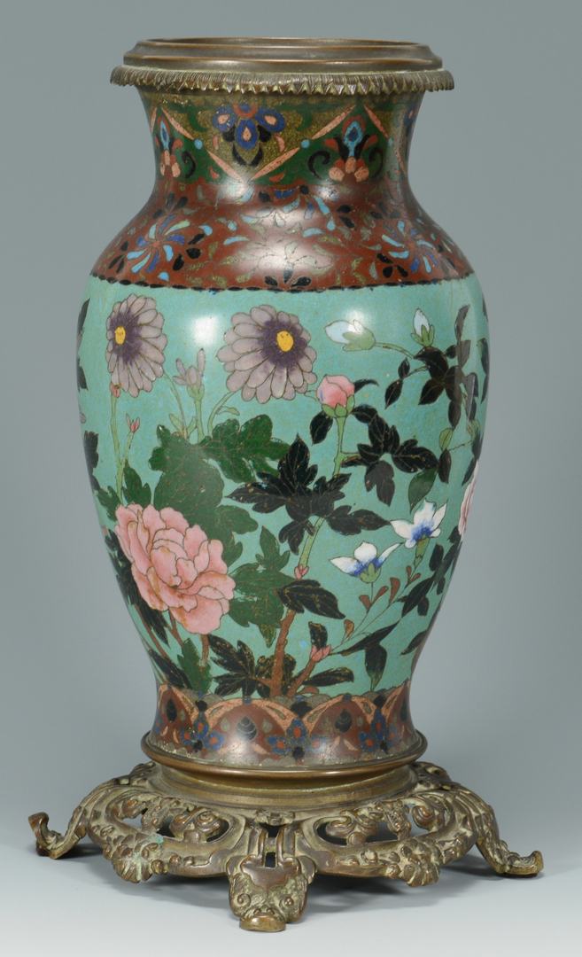 Lot 3088285: Cloisonne Vase and Plate