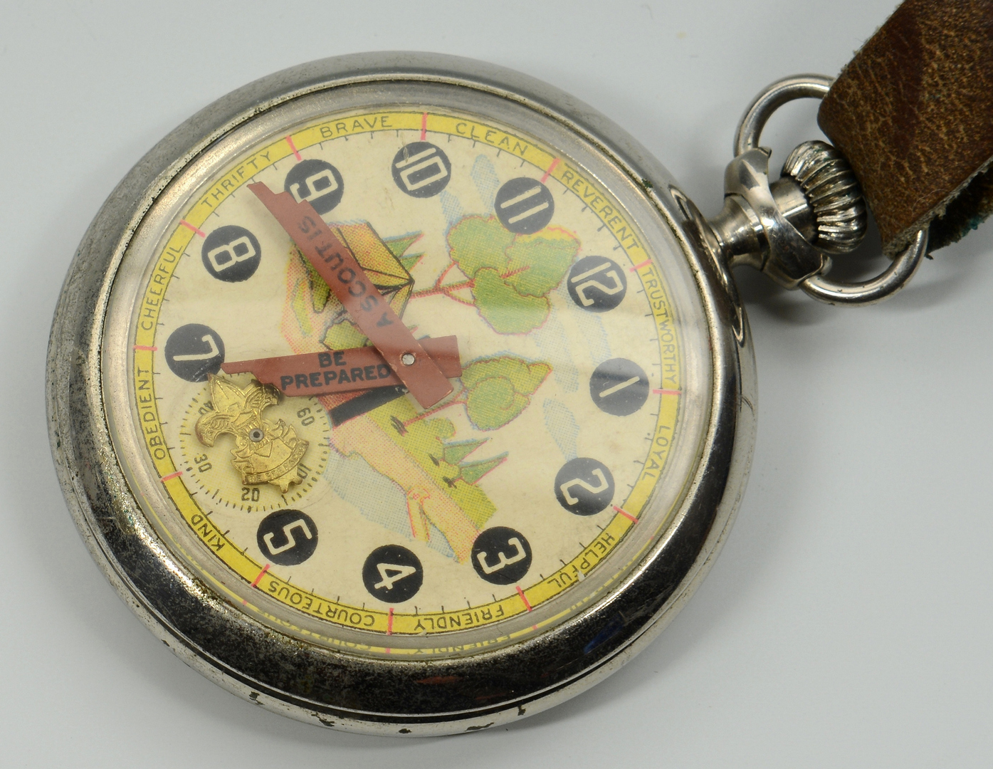 Lot 3088320: 2 Vintage Boy Scout Watches, 1 w/ Bronze Fob