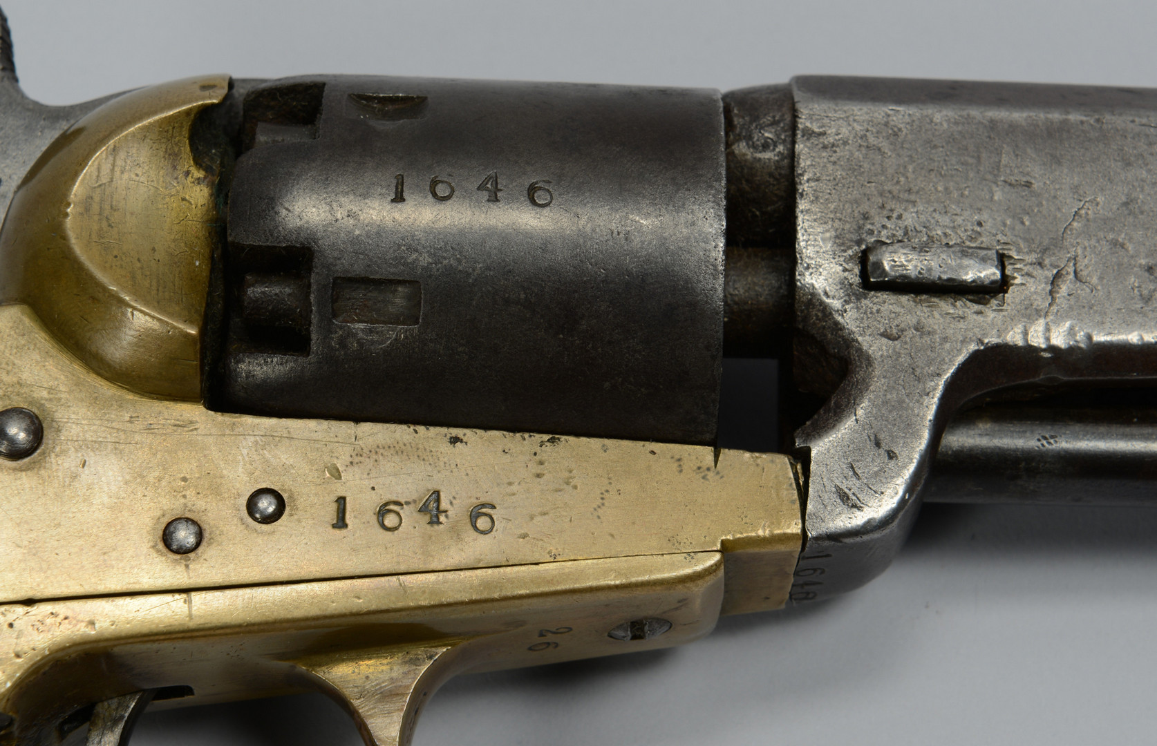 Lot 110: Civil War brass frame Revolver, poss. Griswold