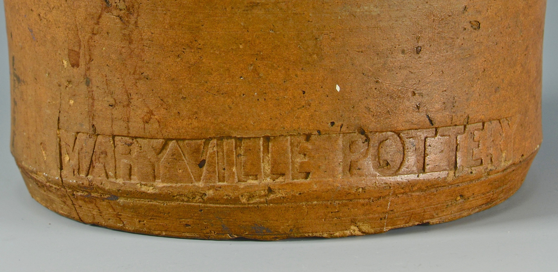 Lot 130: Tennessee jug stamped Maryville Pottery