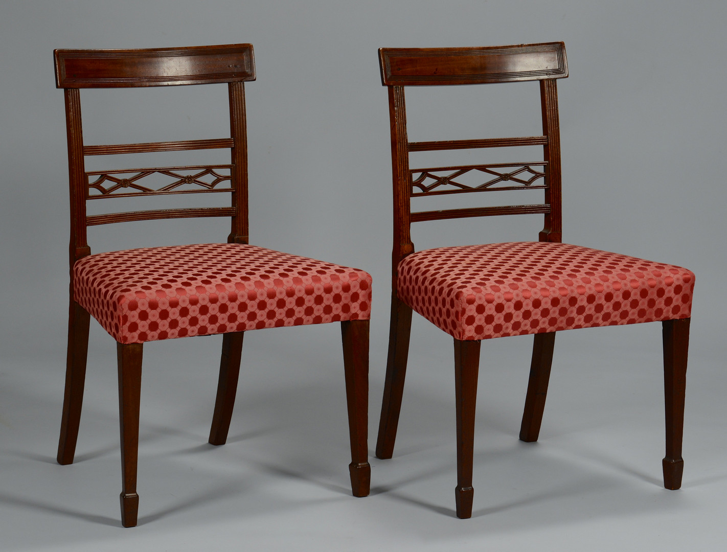 Lot 143: Pair Hepplewhite Side Chairs