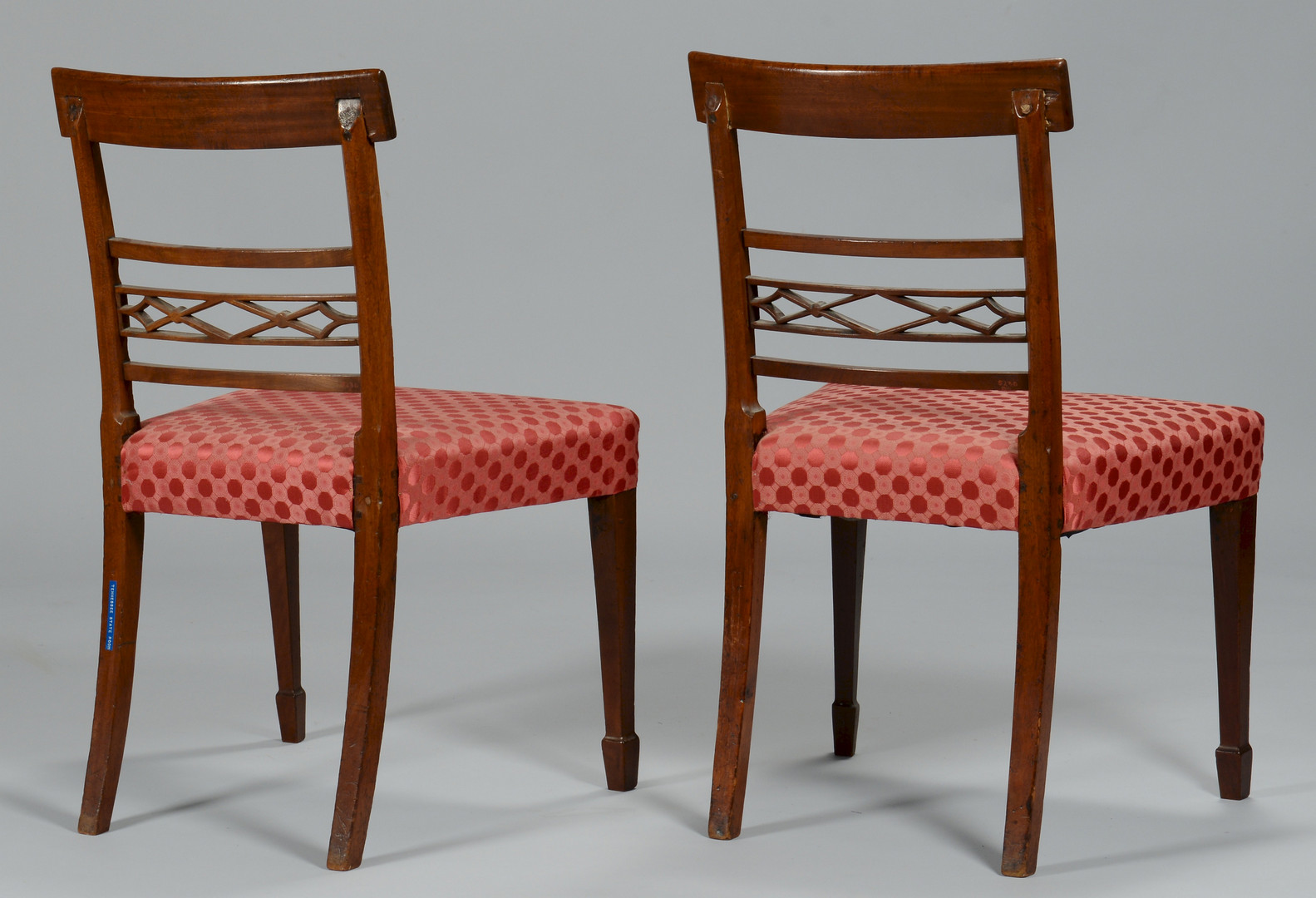 Lot 143: Pair Hepplewhite Side Chairs