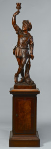 Lot 145: Lg. Continental Game Carving w/ Stand