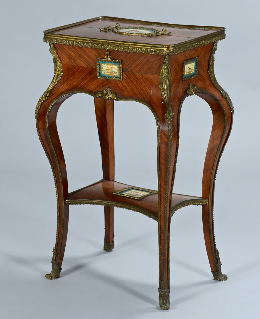 Lot 152: French Louis XV Style Table w/ Plaques