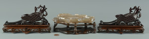 Lot 15: 3 Chinese Carved Stone Items