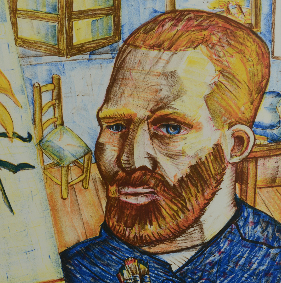 Lot 194: Red Grooms signed litho, Van Gogh