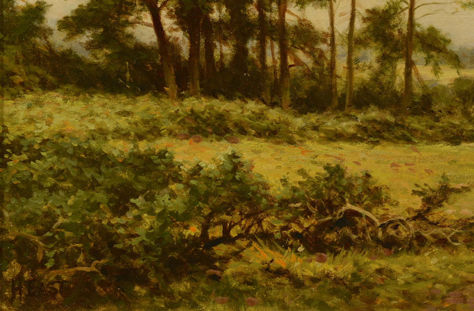 Lot 214: H. East Oil on Canvas Landscape
