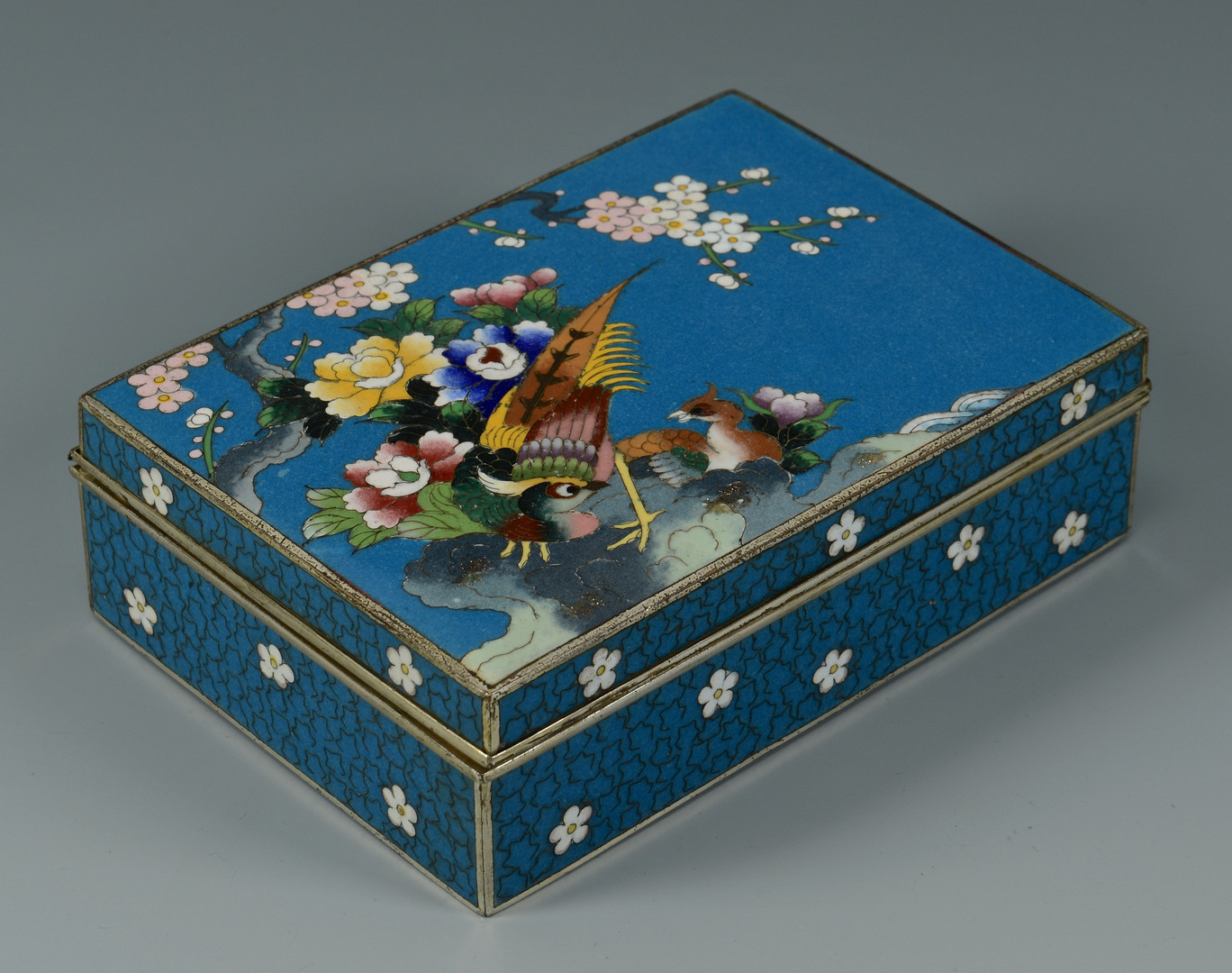 Lot 217: Japanese Cloisonne Vase & Box