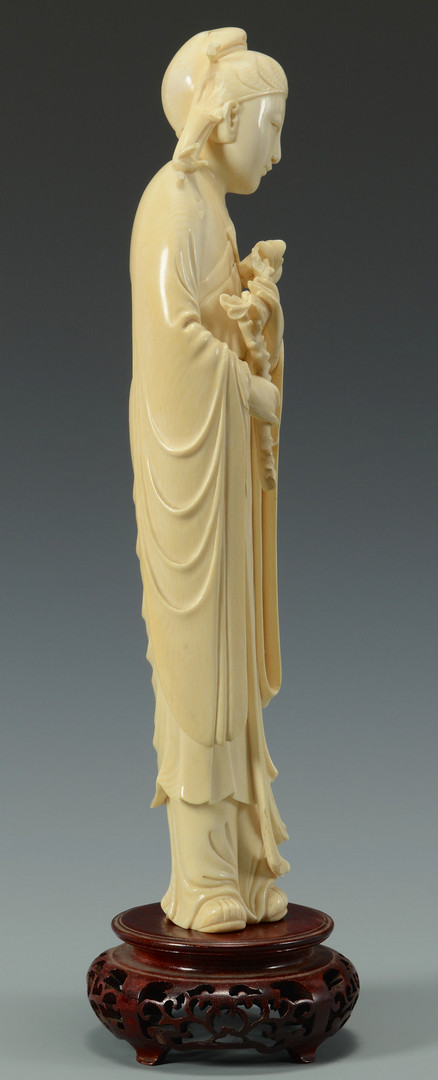 Lot 218: Large Chinese Carved Quan Yin figure