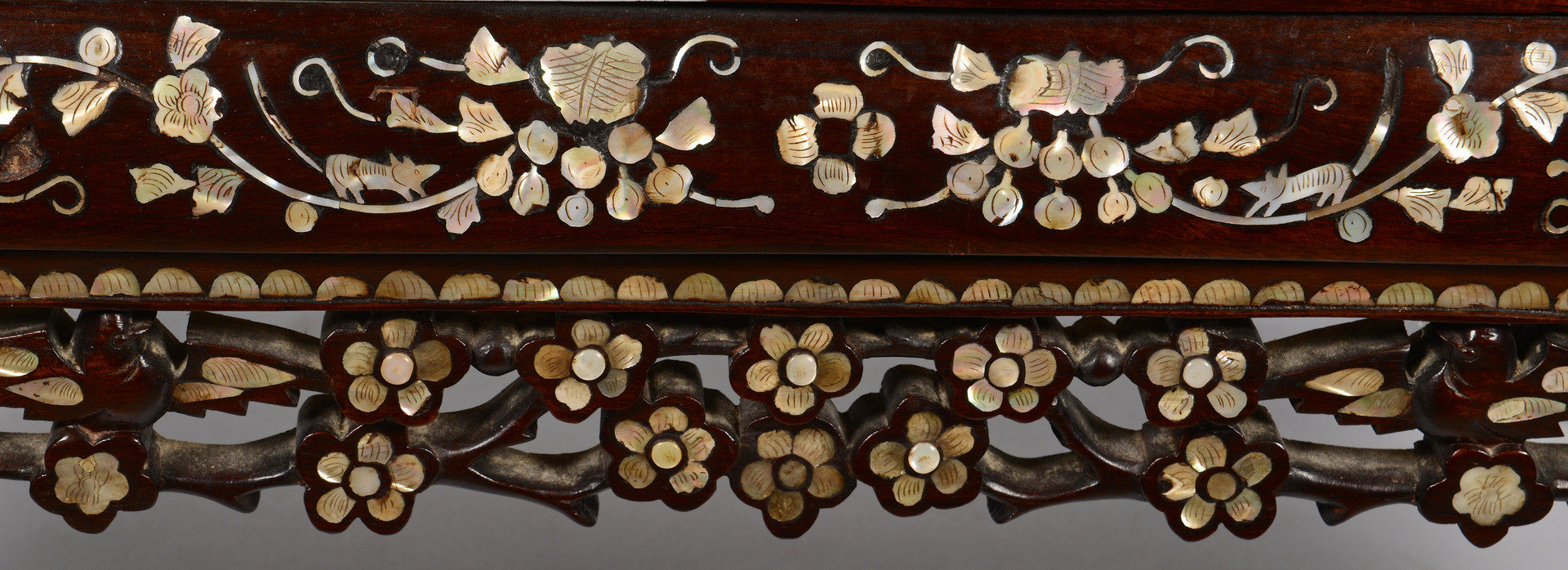 Lot 222: Inlaid Rosewood Low Table