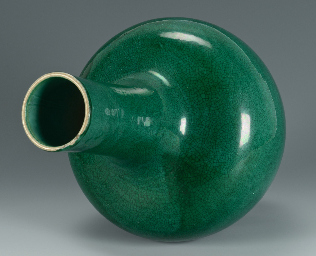 Lot 231: Large Chinese Green Porcelain Bottle Vase