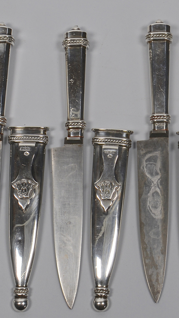 Lot 258: Set of 12 Silver Gaucho Knives, Argentina