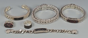 Lot 261: John Hardy Men's Sapphire Sterling Jewelry
