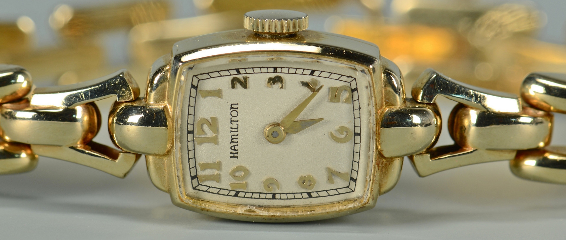 Lot 271: 14k Lady's Hamilton Wristwatch