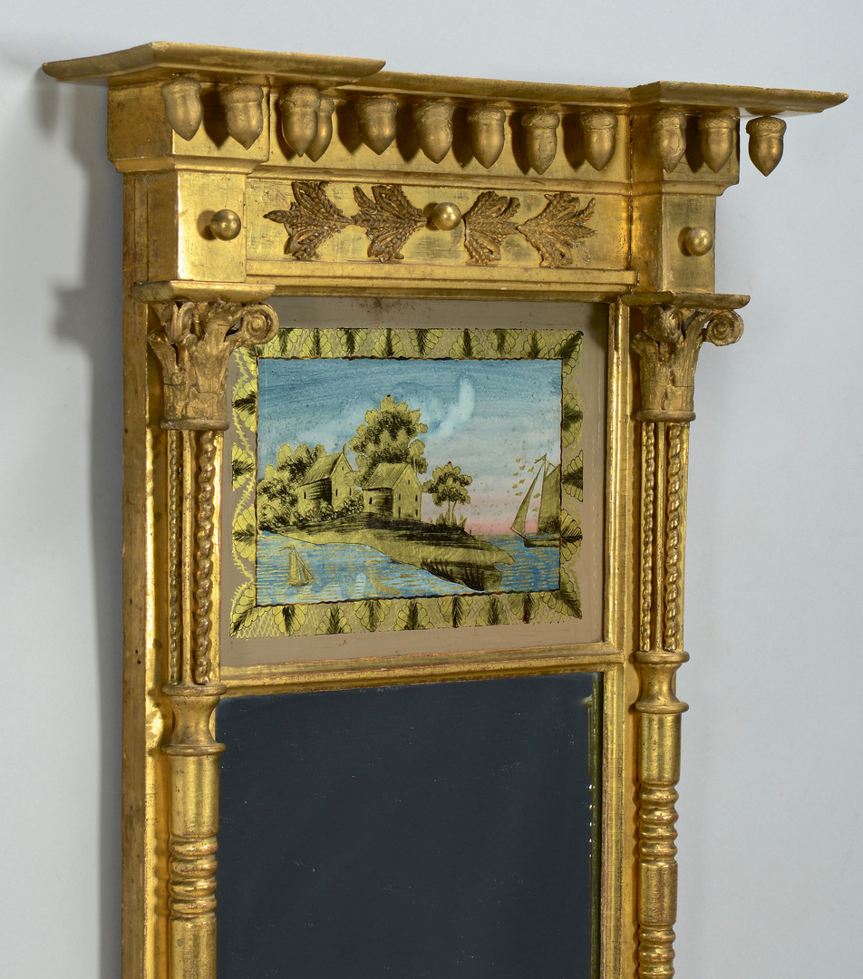 Lot 285: Federal Gilt Carved Mirror