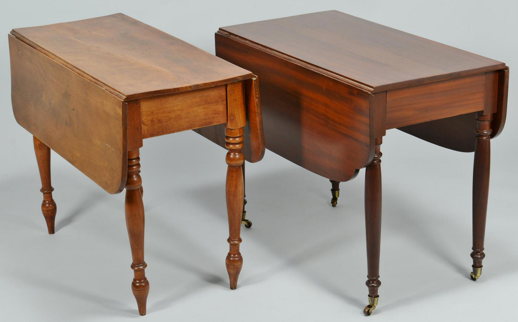 Lot 291: Two Drop Leaf Tables, Rounded Leaves