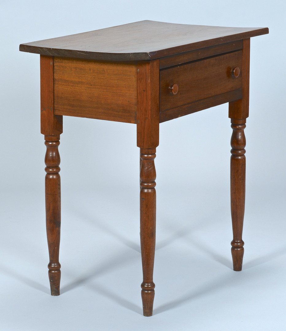 Lot 299: Pair of Tennessee Walnut One Drawer Tables, 2
