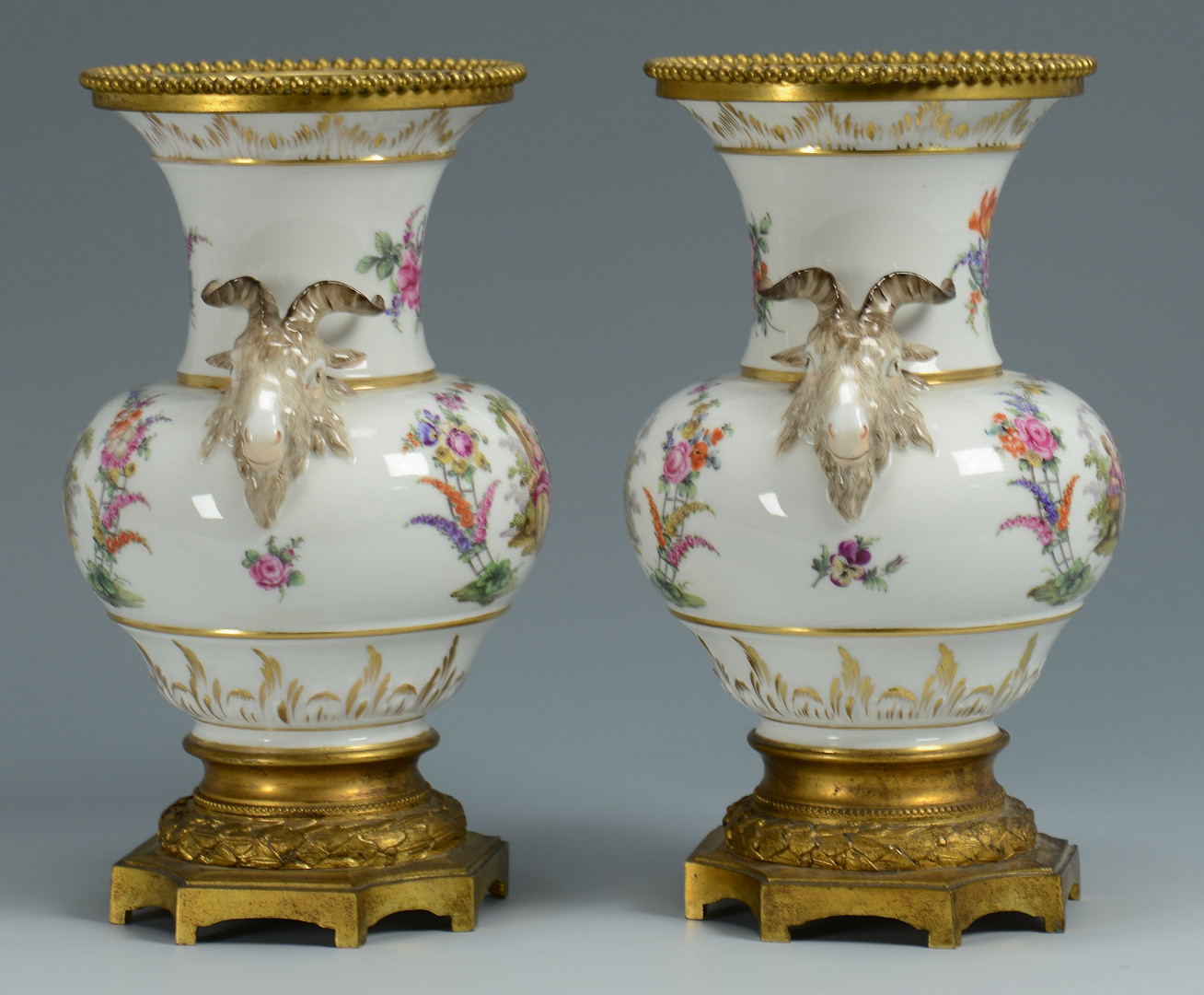 Lot 335: Pr. German KPM Porcelain Urns