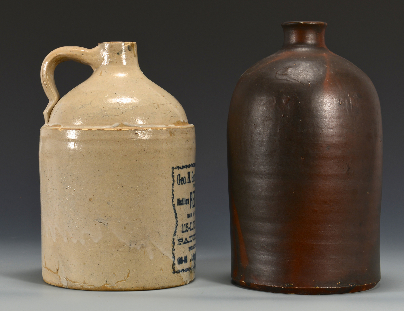 Lot 357: 2 Southern Pottery Jugs incl. 1 Whiskey