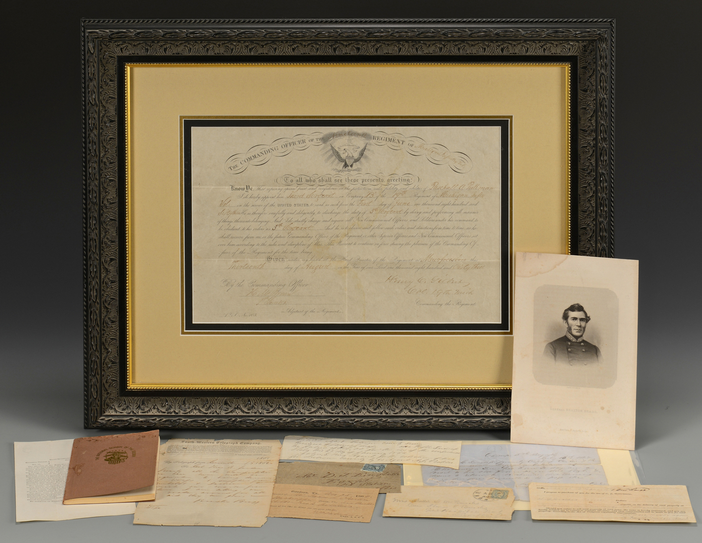Lot 374: Group of 8 Civil War Documents & Ephemera