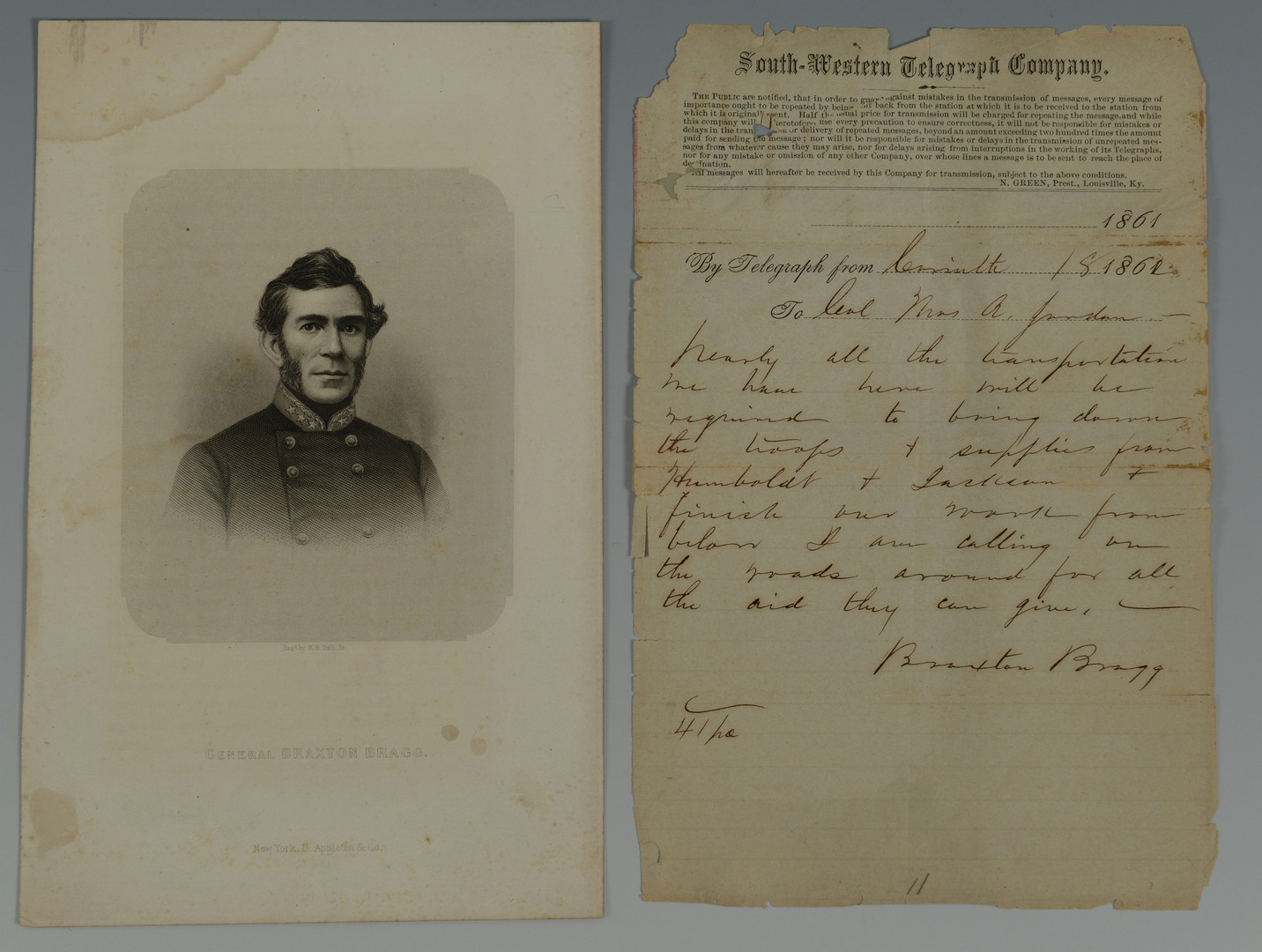 Lot 374: Group of 8 Civil War Documents & Ephemera