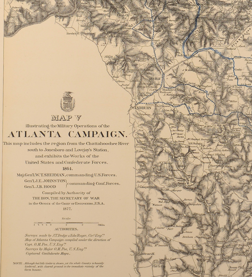 Lot 380: Atlanta Civil War Campaign Maps