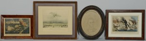 Lot 386: 4 19th c. Prints inc. Farragut, Lincoln, Aviation