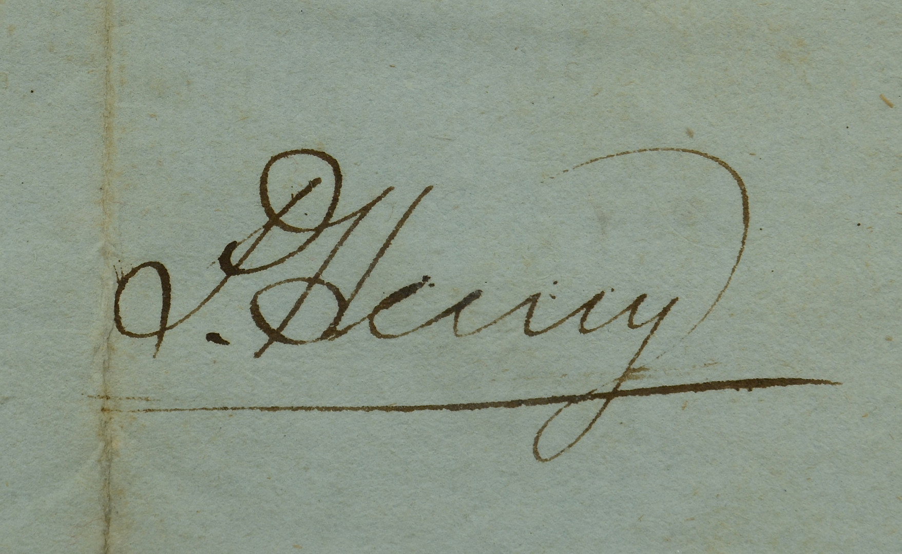 Lot 406: Patrick Henry Signed Land Grant, 1785