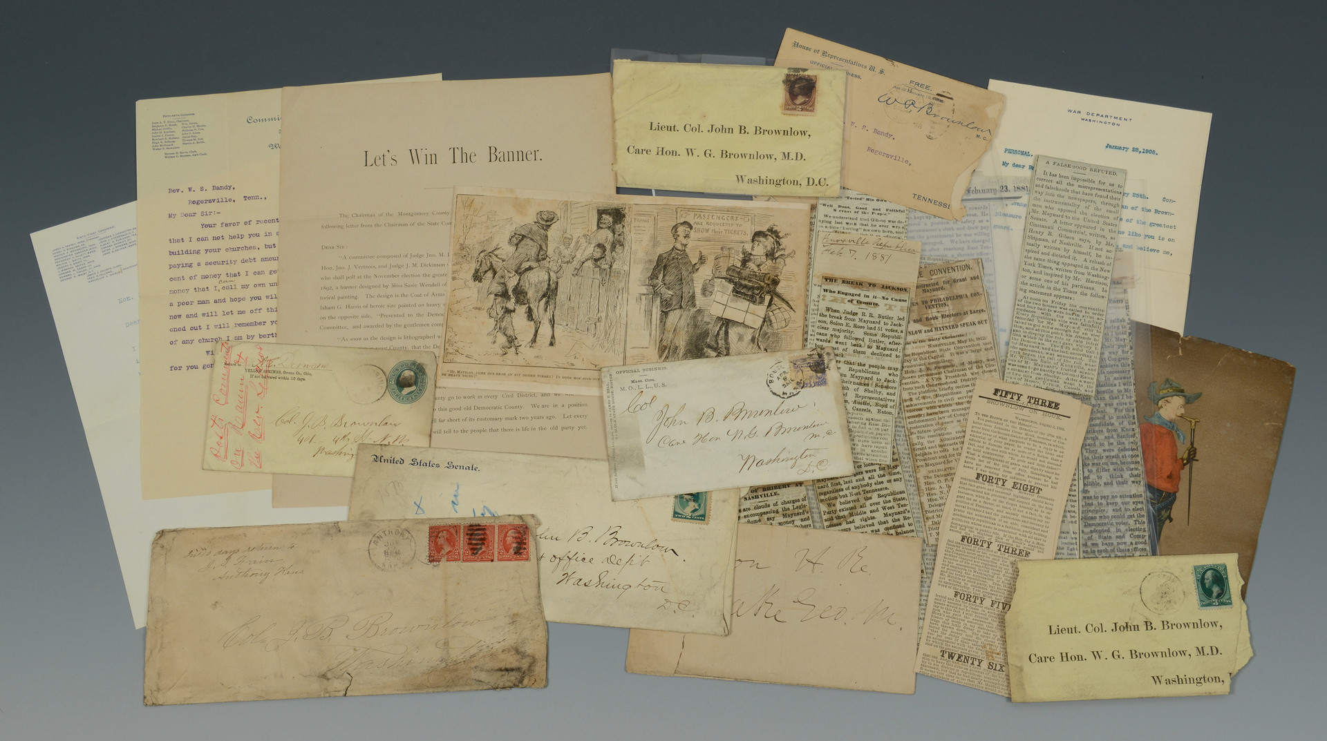 Lot 412: Brownlow Archive, Taft Letter