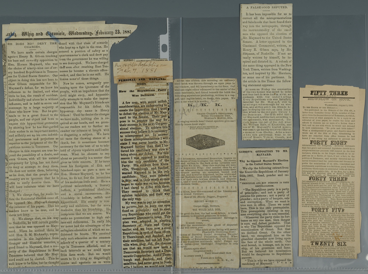 Lot 412: Brownlow Archive, Taft Letter