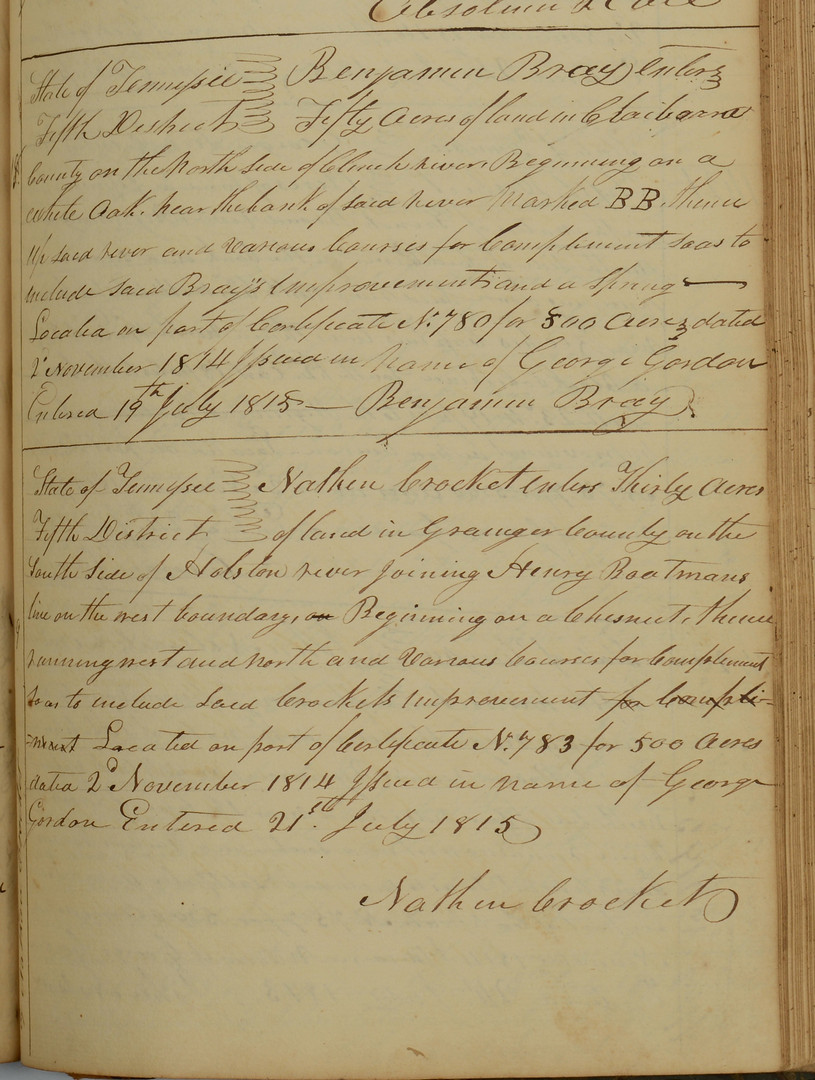 Lot 415: East TN Deed Book, 1812 – 1815
