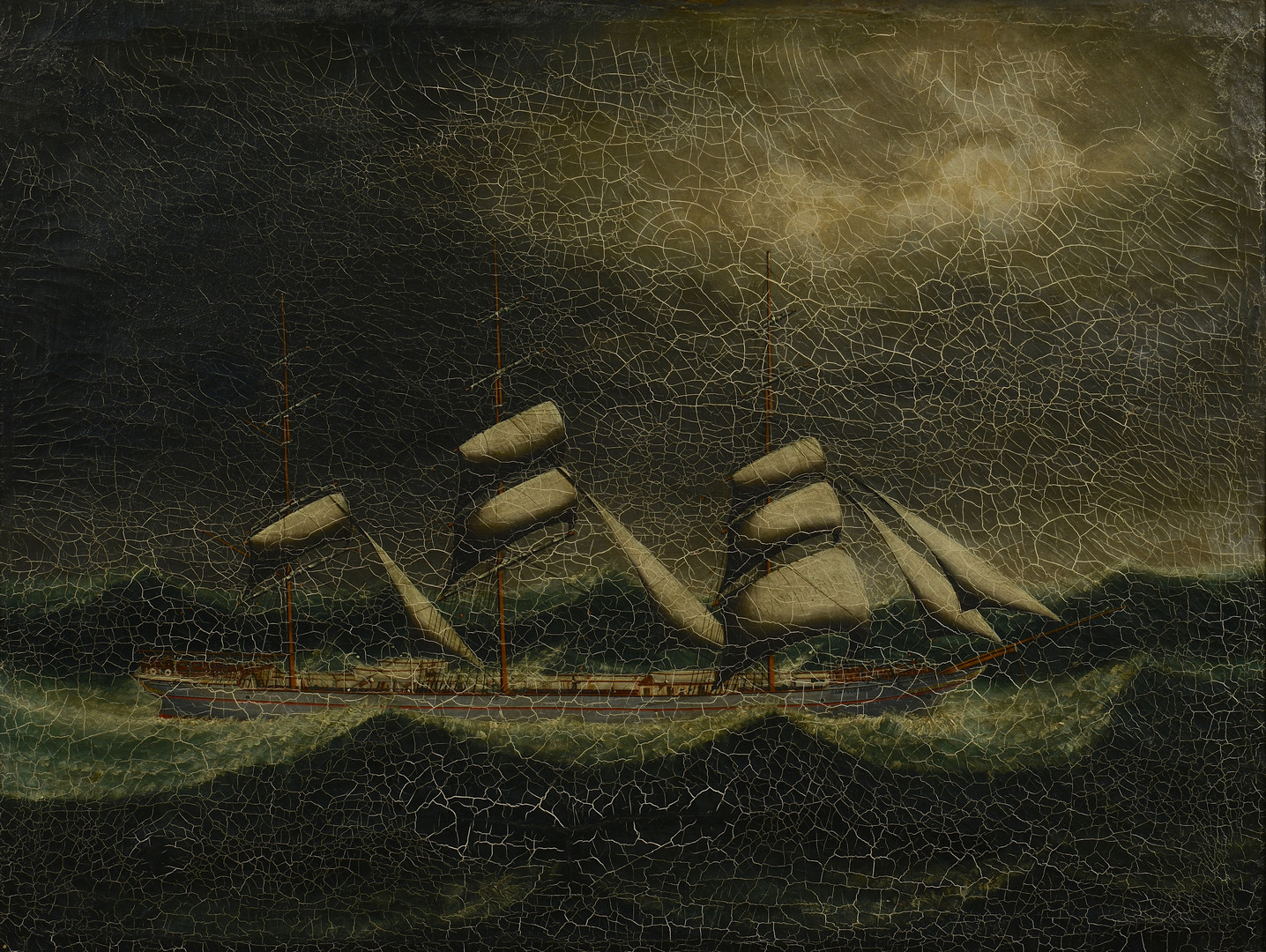 Lot 420: Anglo-Chinese School Ship Oil, "Gantock Rock"