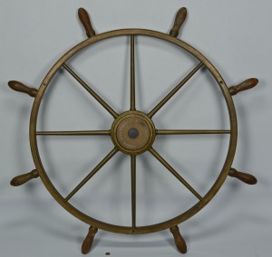 Lot 421: Brass Ship Wheel, USS Yosemite