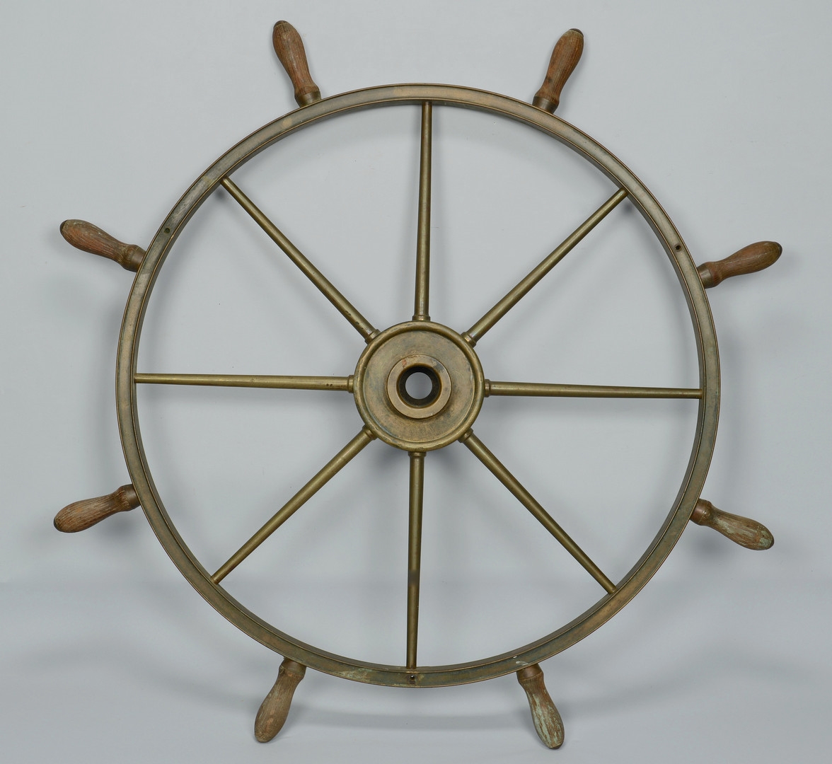 Lot 421: Brass Ship Wheel, USS Yosemite