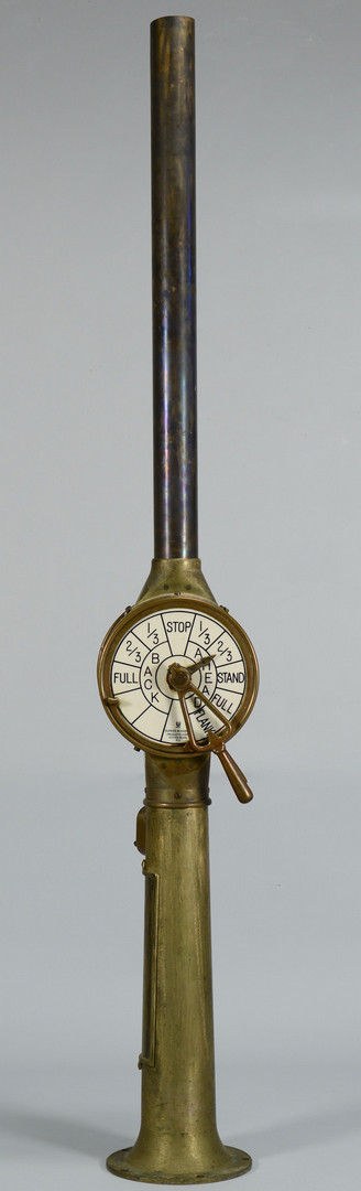 Lot 423: Durkee Marine Brass Telegraph Regulator