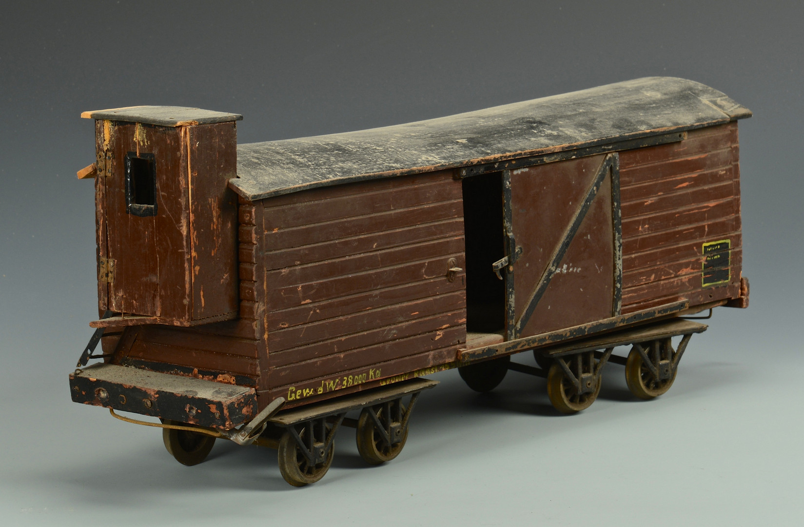 Lot 473: 5 Large Floor Scale Wooden Train Cars, Mitropa