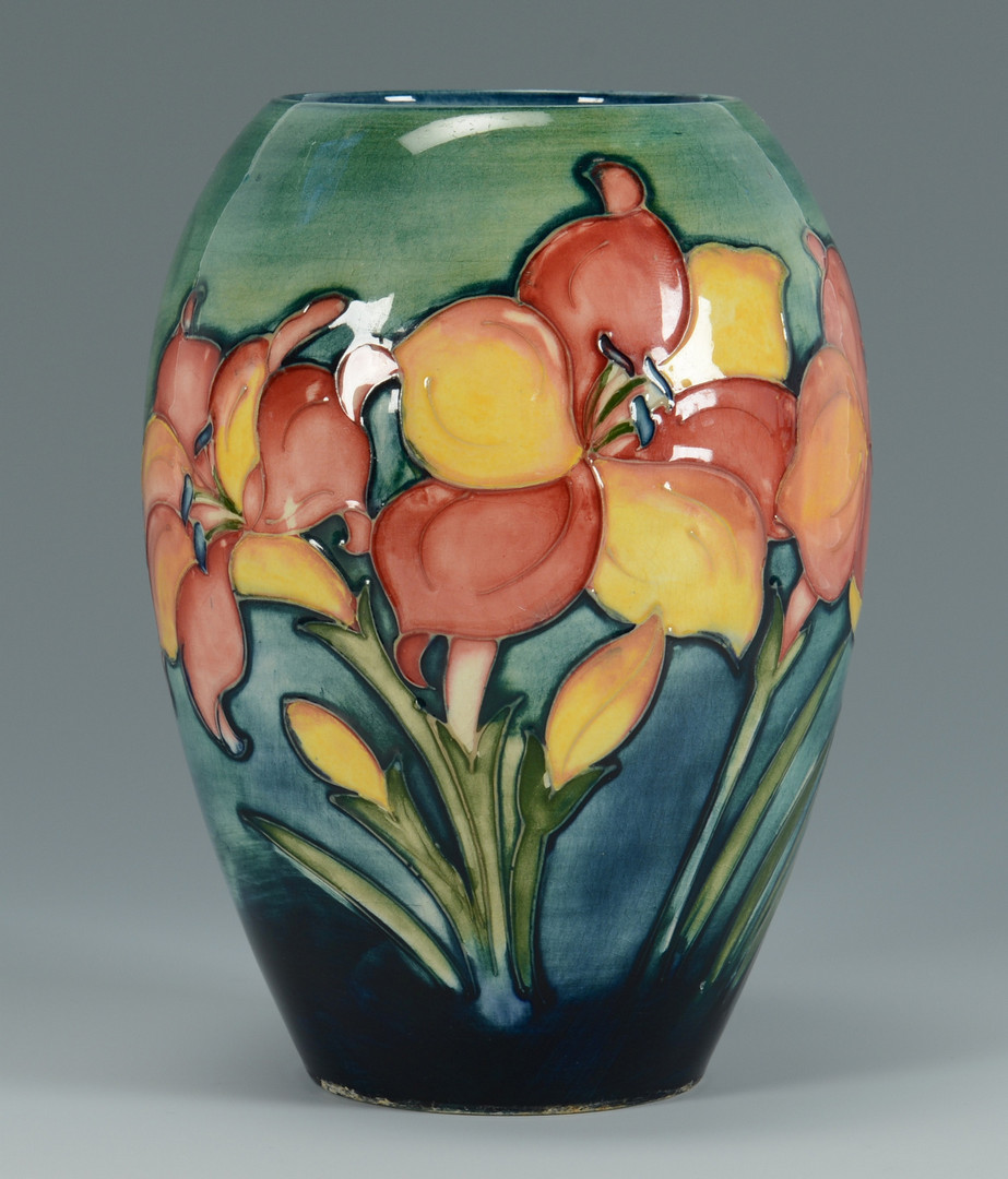 Lot 488: Moorcroft ceramic vase, signed