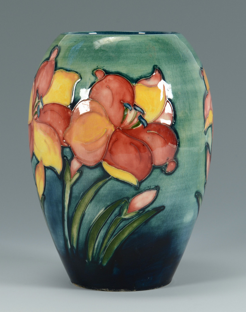 Lot 488: Moorcroft ceramic vase, signed