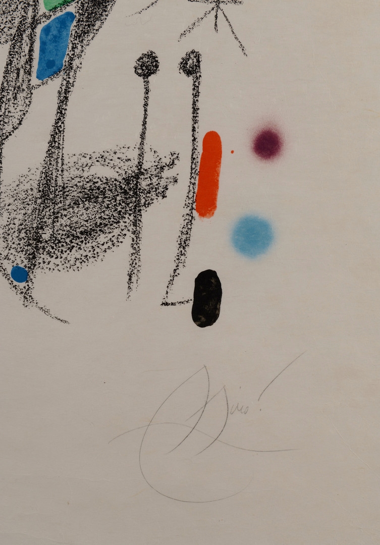 Lot 504: Joan Miro lithograph, Maravillas con Variaciones