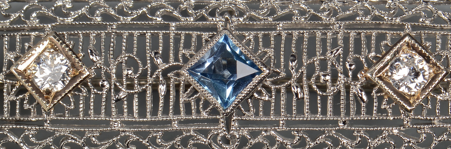 Lot 51: 2 Vintage 14K Diamond Pins